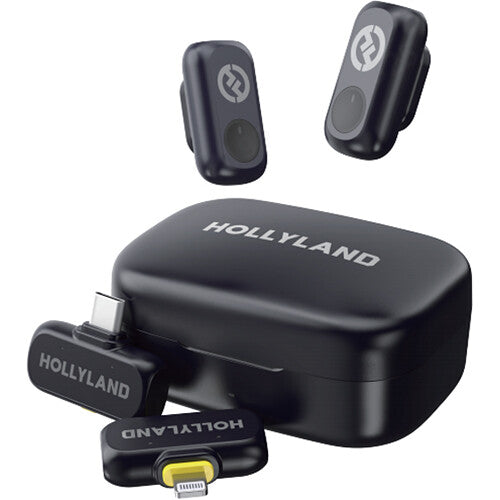 Hollyland LARK A1 Combo 2-Person Wireless Microphone System with USB-C and Lightning Connectors for Mobile Devices (Space Gray, 2.4 GHz) Hollyland LARK A1 Combo 2-Person Wireless Microphone System with USB-C and Lightning Connectors for Mobile Devices (Space Gray, 2.4 GHz)